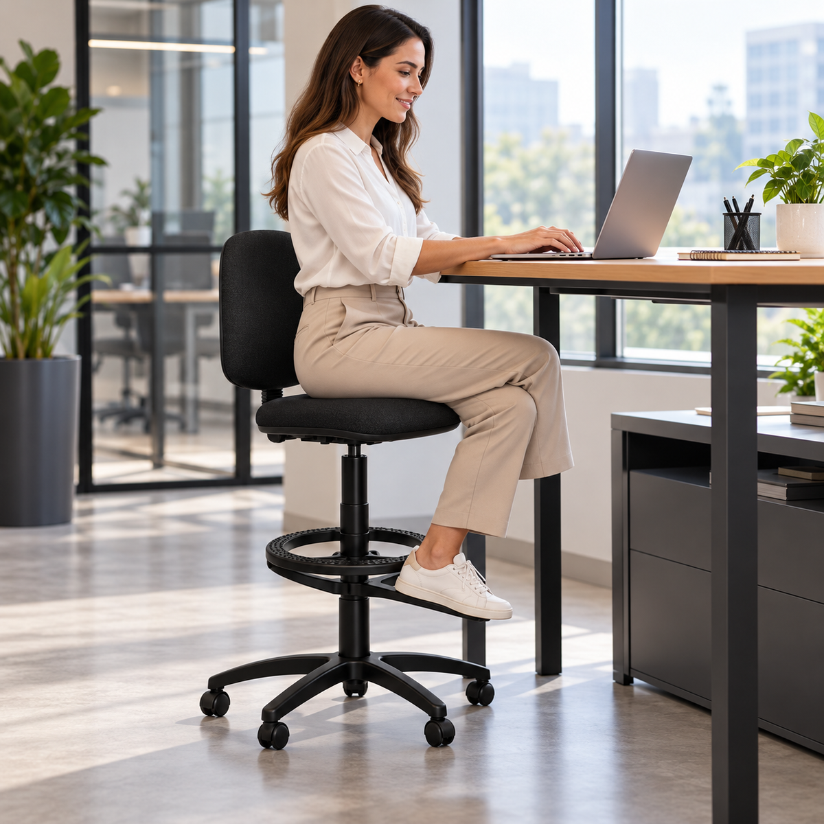 Silla cajero ejecutiva ergonómica fortune sin brazos