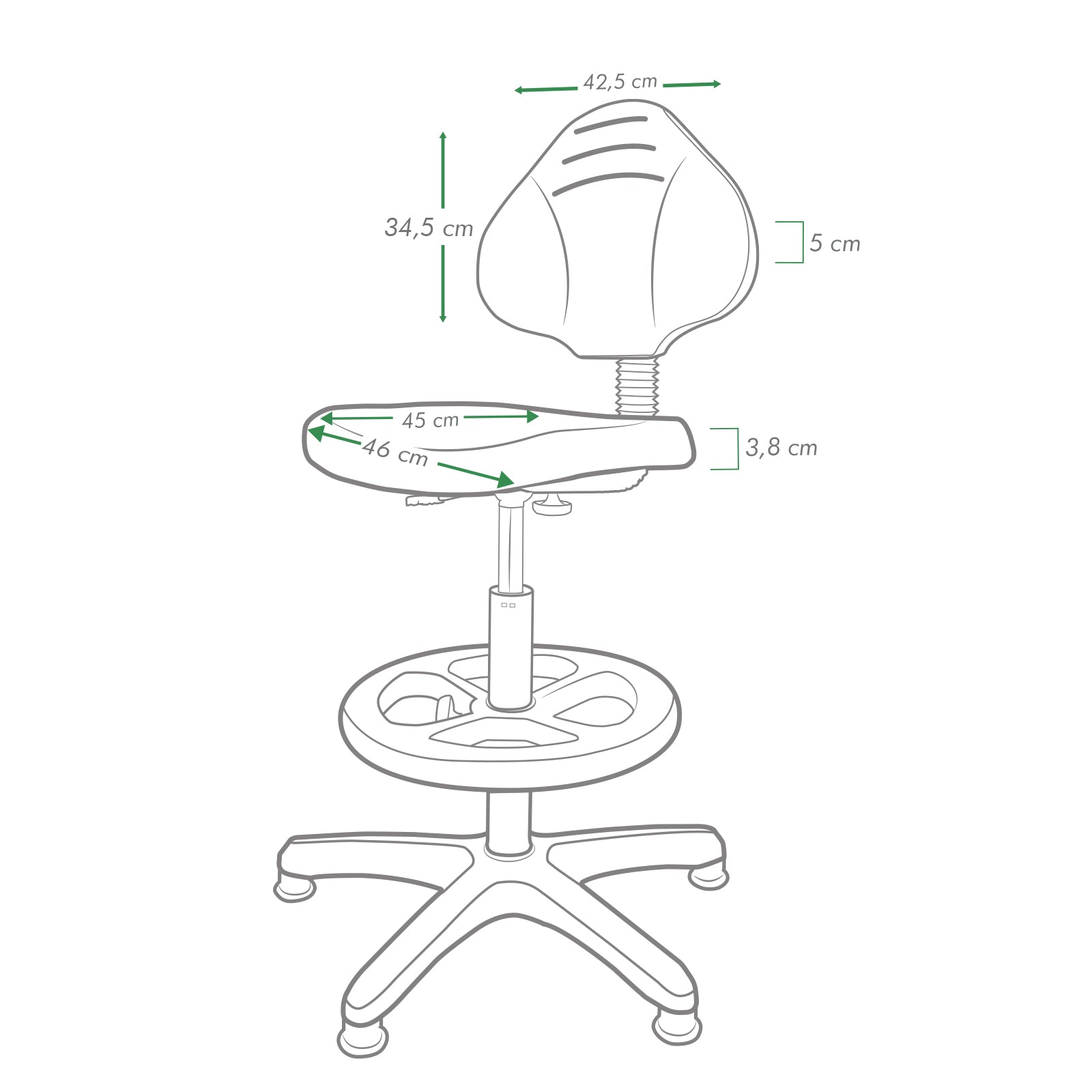 Silla cajero en poliuretano polituli