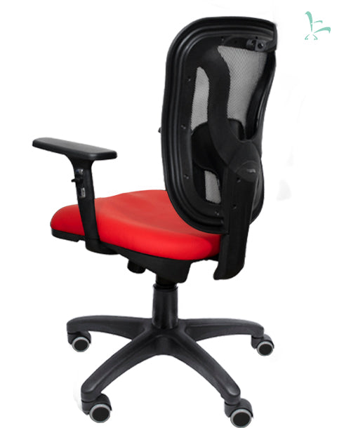 Silla de escritorio gerencial en malla bahía roja