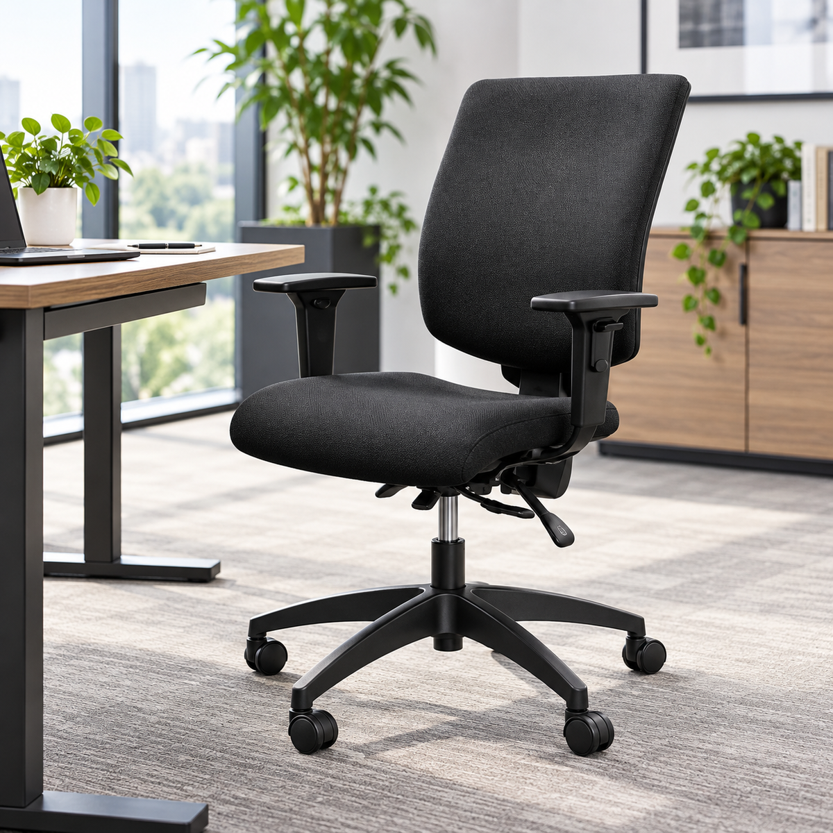Silla de escritorio ergonómica durable gerencial ambar N18 BN