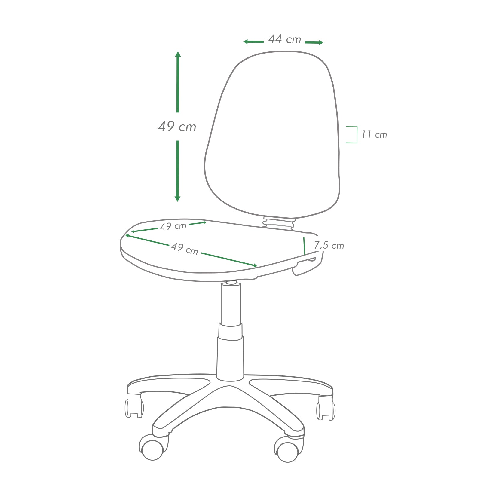 Silla de escritorio ergonómica durable ejecutiva pliegue ópalo