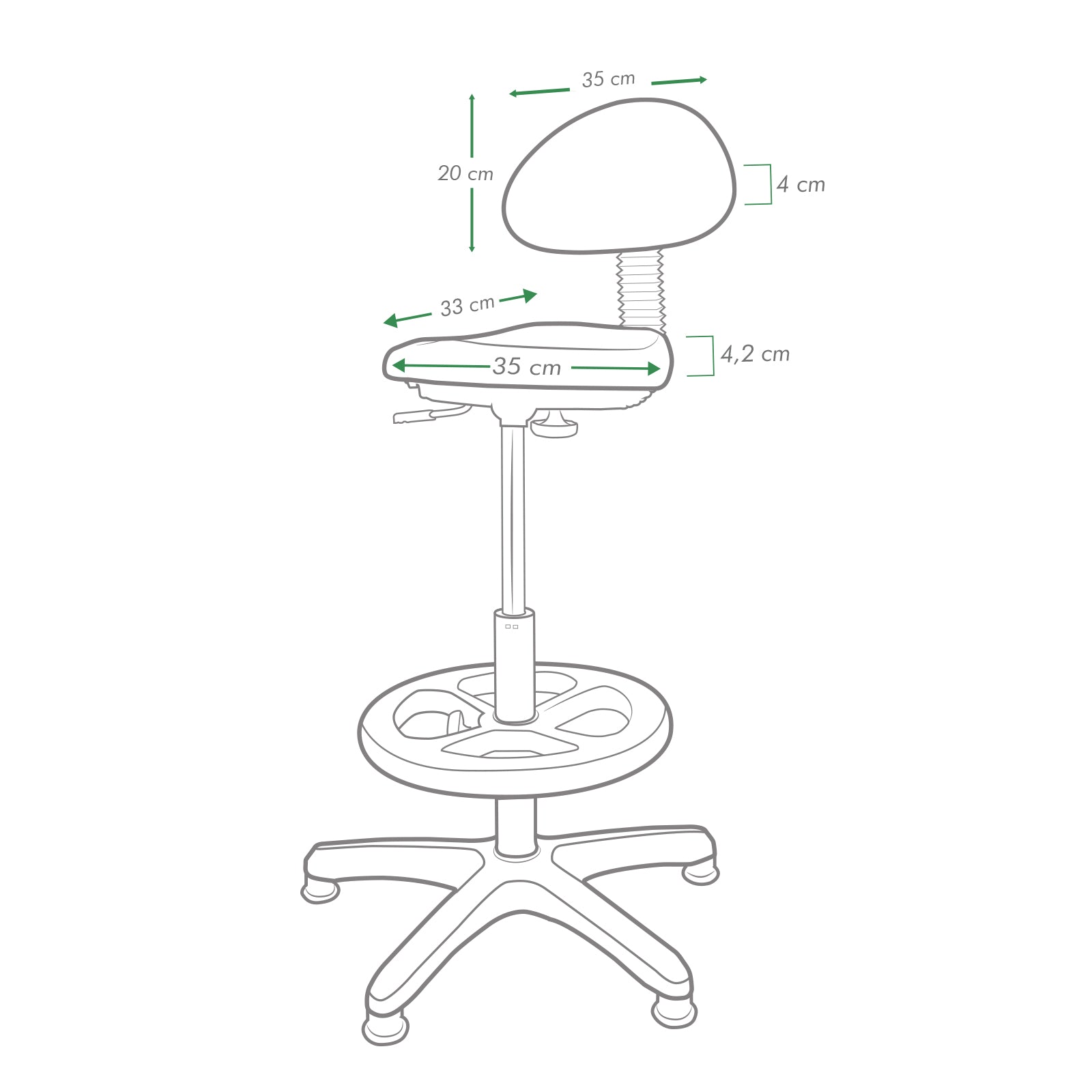 Silla cajero en poliuretano poli poly