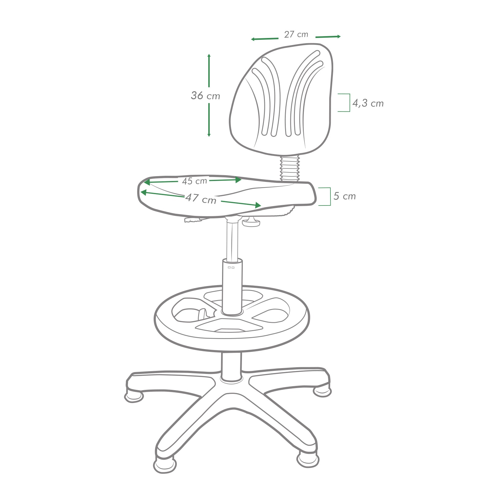 Silla cajero en poliuretano poliflex