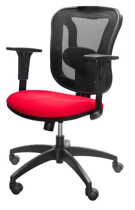 Silla de escritorio gerencial en malla bahía roja