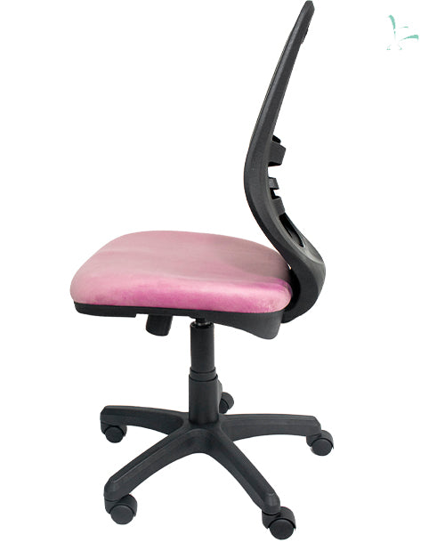 Silla de escritorio Ejecutiva en malla Bolonia Asiento rosado