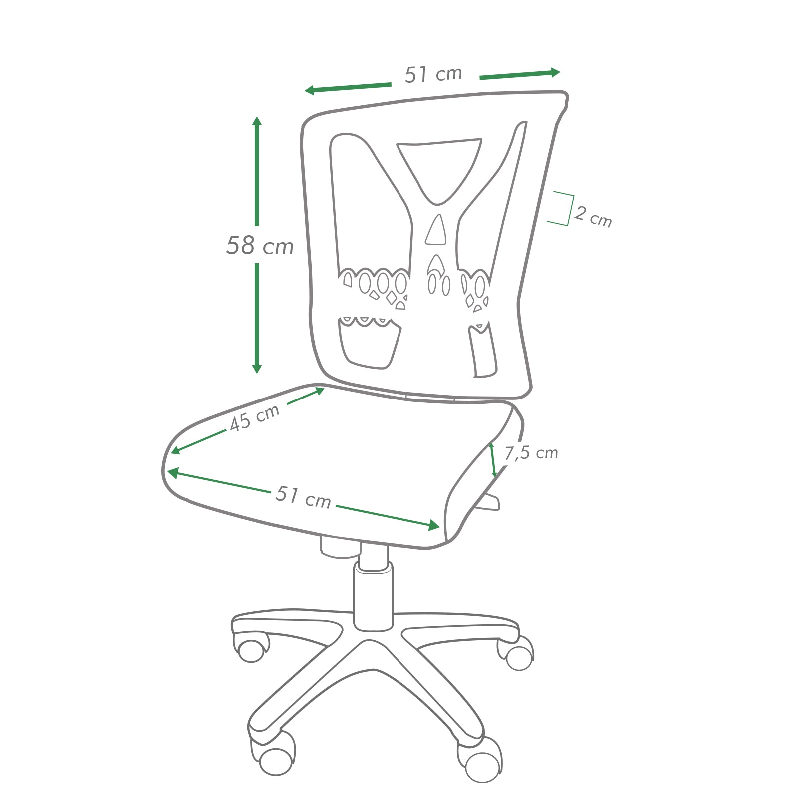 Silla de escritorio ergonómica durable gerencial en malla venecia