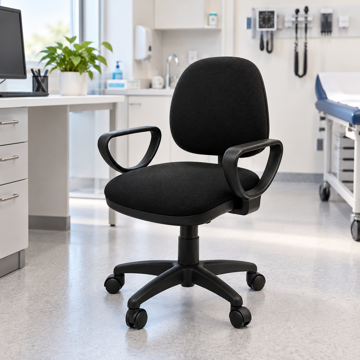 Silla de escritorio ergonómica durable pliegue luna CB